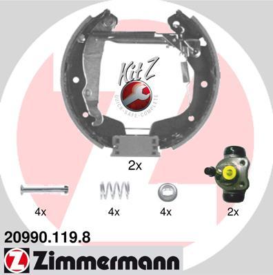 Zimmermann 20990.119.8 - Bremžu loku komplekts autospares.lv