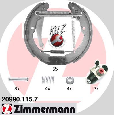 Zimmermann 20990.115.7 - Bremžu loku komplekts autospares.lv