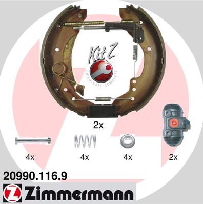 Zimmermann 20990.116.9 - Bremžu loku komplekts www.autospares.lv