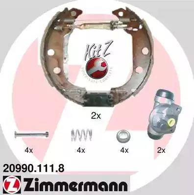 Zimmermann 20990.111.8 - Bremžu loku komplekts www.autospares.lv