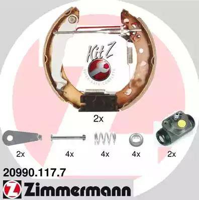 Zimmermann 20990.117.7 - Bremžu loku komplekts www.autospares.lv