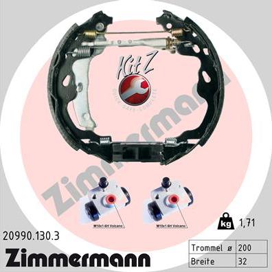 Zimmermann 20990.130.3 - Bremžu loku komplekts www.autospares.lv