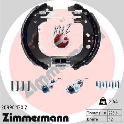 Zimmermann 20990.130.2 - Bremžu loku komplekts www.autospares.lv