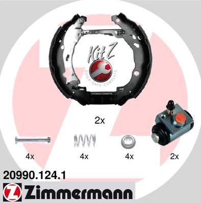 Zimmermann 20990.124.1 - Bremžu loku komplekts autospares.lv