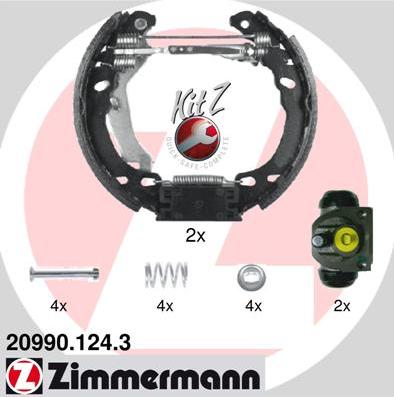 Zimmermann 20990.124.3 - Bremžu loku komplekts www.autospares.lv