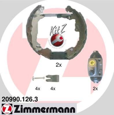 Zimmermann 20990.126.3 - Bremžu loku komplekts www.autospares.lv