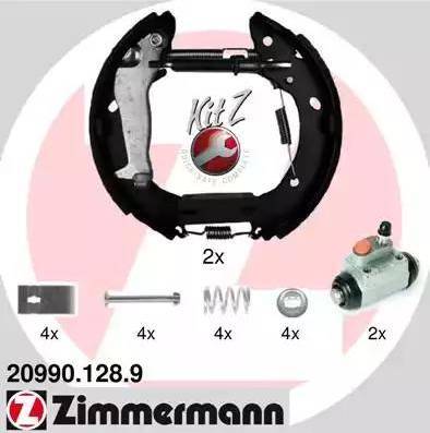 Zimmermann 20990.128.9 - Bremžu loku komplekts www.autospares.lv