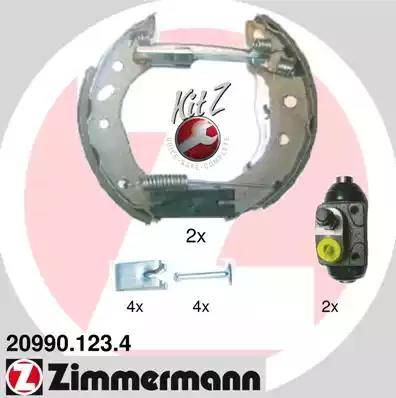 Zimmermann 20990.123.4 - Bremžu loku komplekts autospares.lv