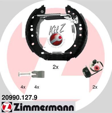 Zimmermann 20990.127.9 - Bremžu loku komplekts www.autospares.lv