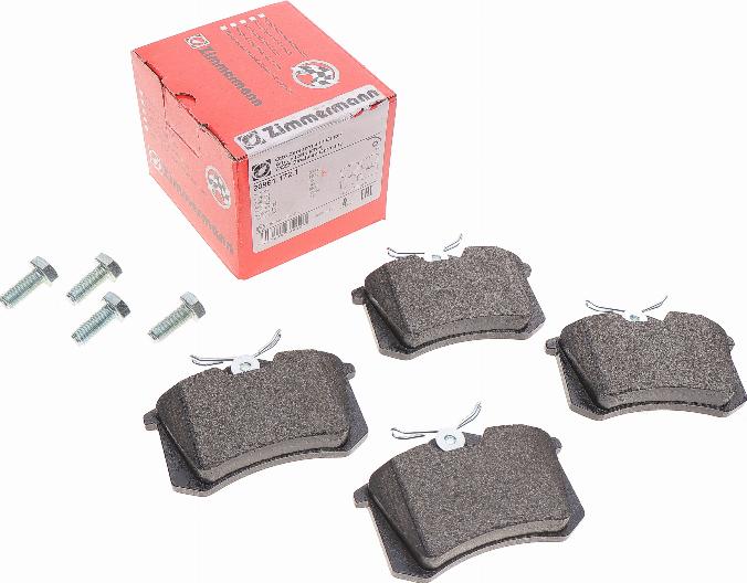 Zimmermann 20961.172.1 - Brake Pad Set, disc brake www.autospares.lv