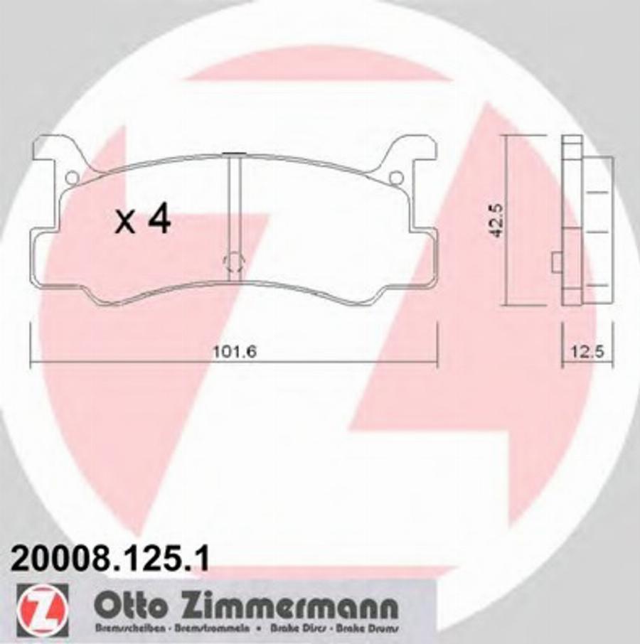 Zimmermann 200081251 - Bremžu uzliku kompl., Disku bremzes www.autospares.lv