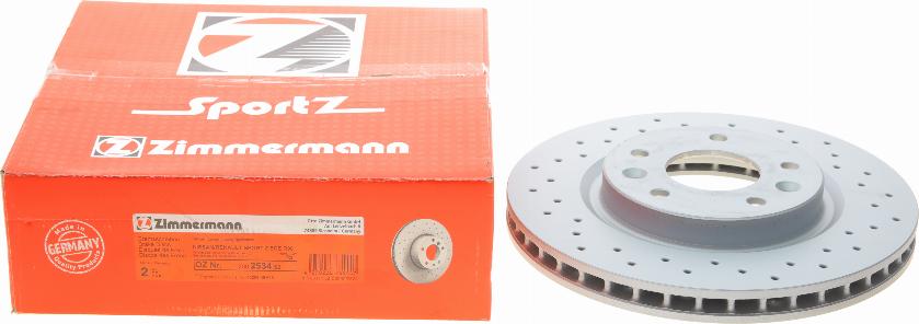 Zimmermann 200.2534.52 - Bremžu diski www.autospares.lv