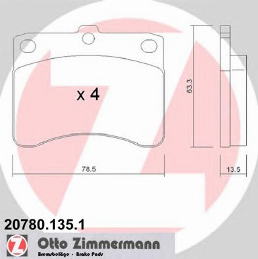 Zimmermann 207801351 - Bremžu uzliku kompl., Disku bremzes www.autospares.lv