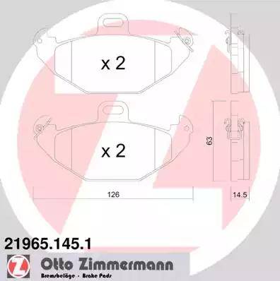 Zimmermann 21965.145.1 - Bremžu uzliku kompl., Disku bremzes autospares.lv