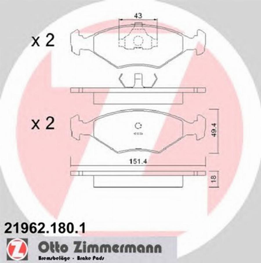 Zimmermann 219621801 - Bremžu uzliku kompl., Disku bremzes www.autospares.lv