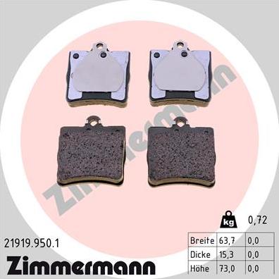 Zimmermann 21919.950.1 - Bremžu uzliku kompl., Disku bremzes autospares.lv