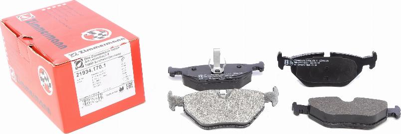 Zimmermann 21934.170.1 - Brake Pad Set, disc brake www.autospares.lv