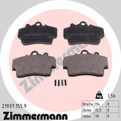 Zimmermann 21937.155.9 - Bremžu uzliku kompl., Disku bremzes autospares.lv