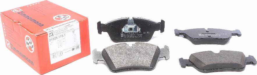 Zimmermann 21925.175.1 - Brake Pad Set, disc brake www.autospares.lv