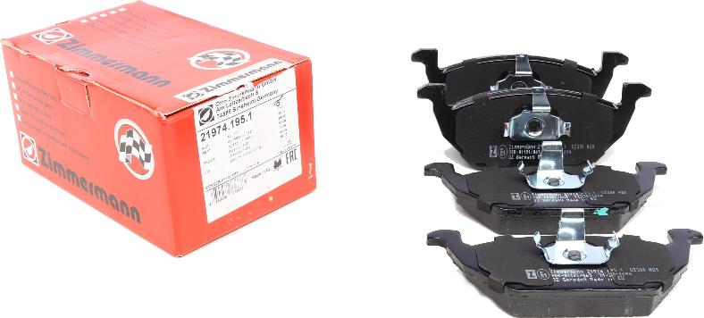 Zimmermann 21974.195.1 - Brake Pad Set, disc brake www.autospares.lv