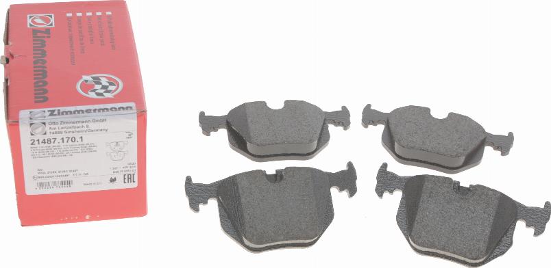 Zimmermann 21487.170.1 - Brake Pad Set, disc brake www.autospares.lv