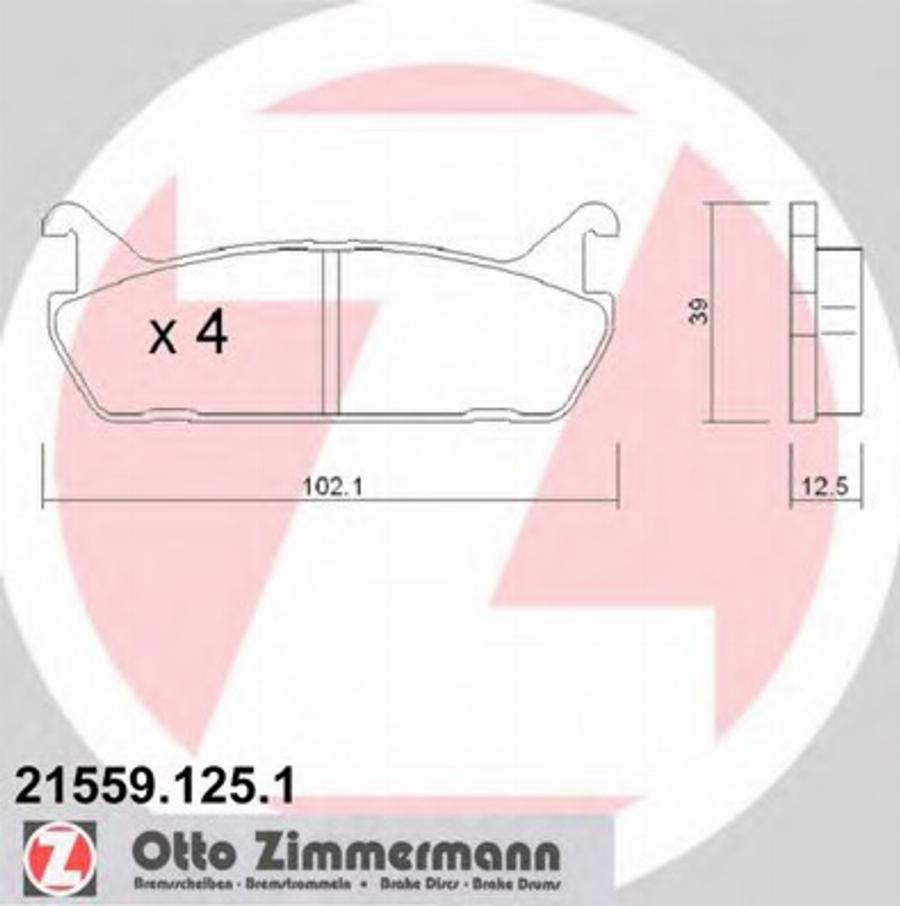 Zimmermann 215591251 - Bremžu uzliku kompl., Disku bremzes www.autospares.lv