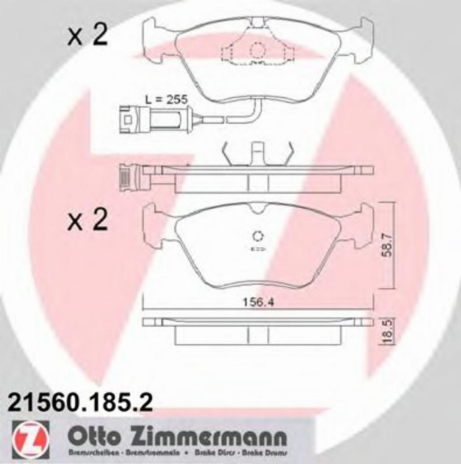 Zimmermann 215601852 - Bremžu uzliku kompl., Disku bremzes www.autospares.lv