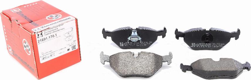 Zimmermann 21691.170.1 - Brake Pad Set, disc brake www.autospares.lv