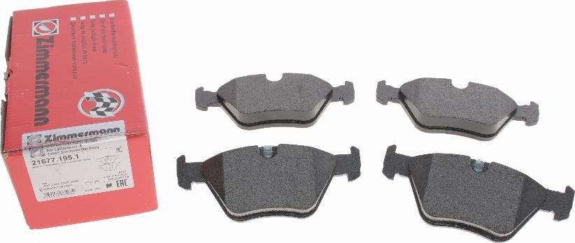 Zimmermann 21677.195.1 - Brake Pad Set, disc brake www.autospares.lv