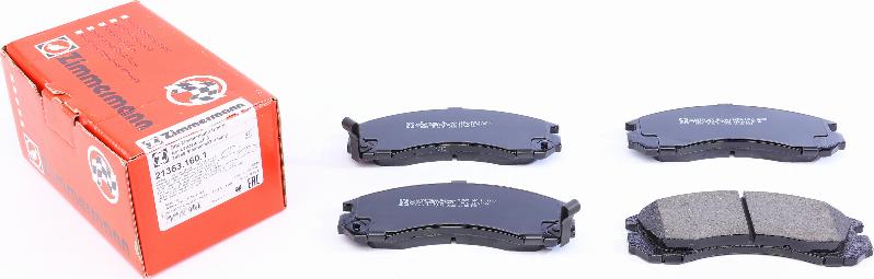 Zimmermann 21363.160.1 - Brake Pad Set, disc brake www.autospares.lv