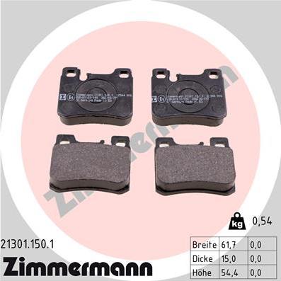 Zimmermann 21301.150.1 - Bremžu uzliku kompl., Disku bremzes www.autospares.lv