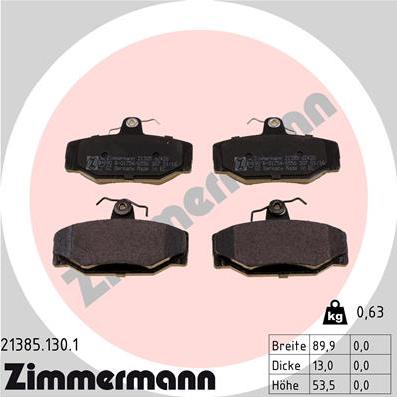 Zimmermann 21385.130.1 - Bremžu uzliku kompl., Disku bremzes www.autospares.lv