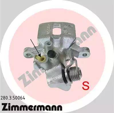 Zimmermann 280.3.50064 - Brake Caliper www.autospares.lv