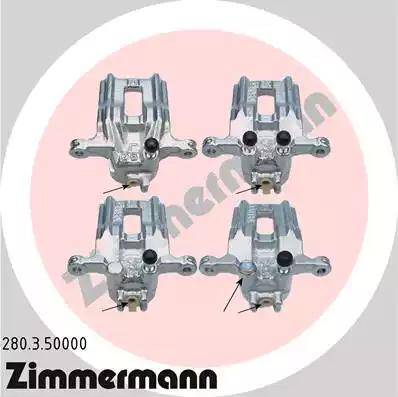 Zimmermann 280.3.50000 - Brake Caliper www.autospares.lv