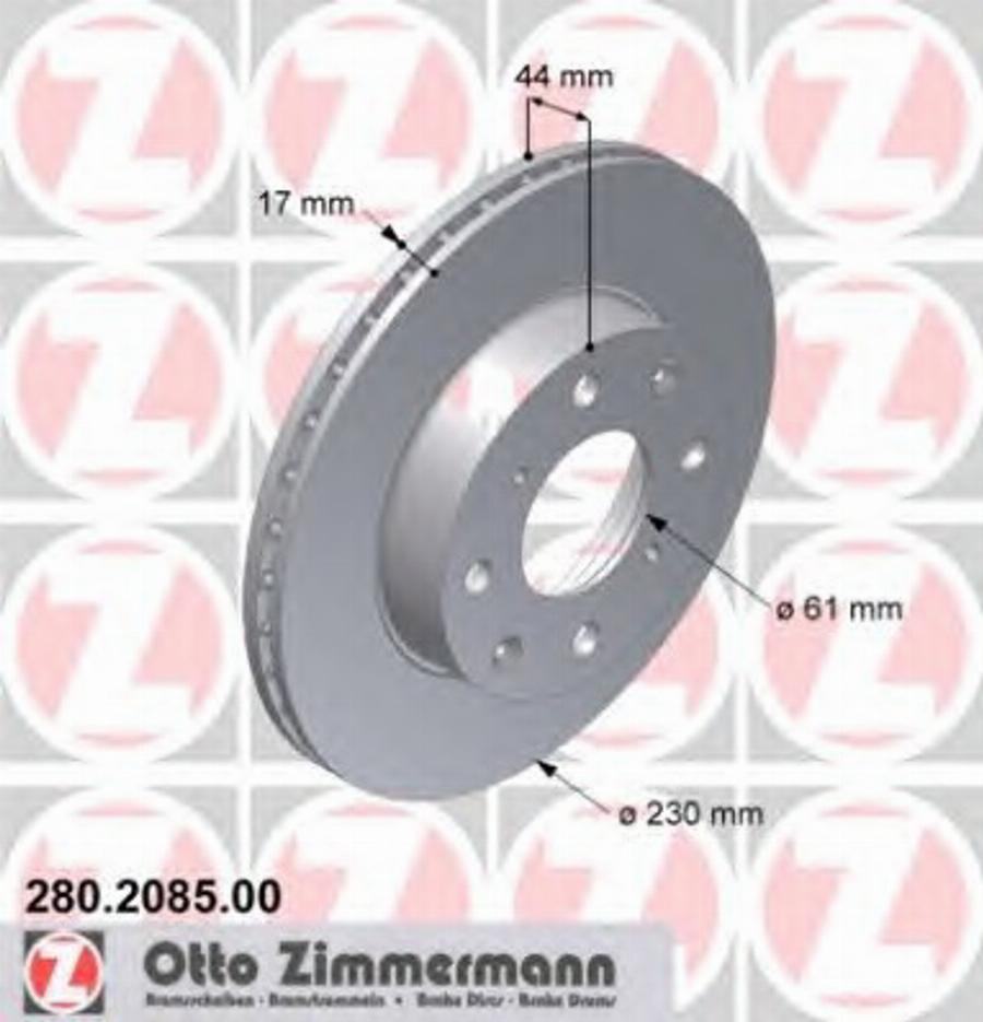 Zimmermann 280208500 - Bremžu diski www.autospares.lv