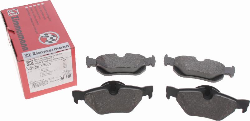 Zimmermann 23926.170.1 - Brake Pad Set, disc brake www.autospares.lv