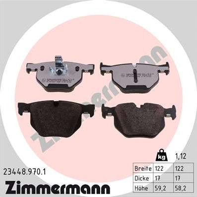 Zimmermann 23448.970.1 - Bremžu uzliku kompl., Disku bremzes www.autospares.lv