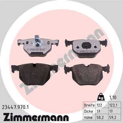 Zimmermann 23447.970.1 - Bremžu uzliku kompl., Disku bremzes www.autospares.lv