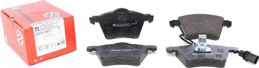 Zimmermann 23418.190.1 - Тормозные колодки, дисковые, комплект www.autospares.lv