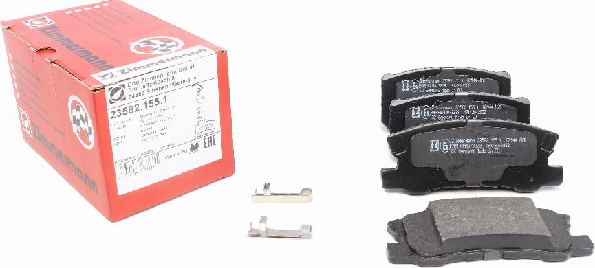 Zimmermann 23582.155.1 - Bremžu uzliku kompl., Disku bremzes www.autospares.lv