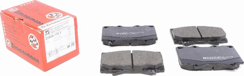 Zimmermann 23524.175.1 - Brake Pad Set, disc brake www.autospares.lv