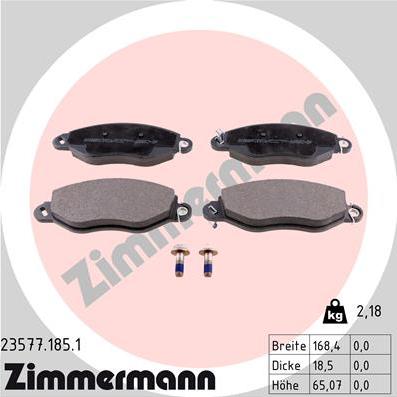 Zimmermann 23577.185.1 - Bremžu uzliku kompl., Disku bremzes autospares.lv