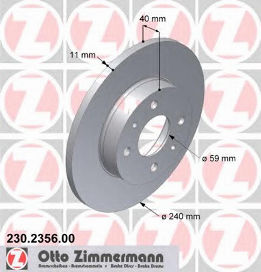 Zimmermann 230 2356 00 - Bremžu diski www.autospares.lv