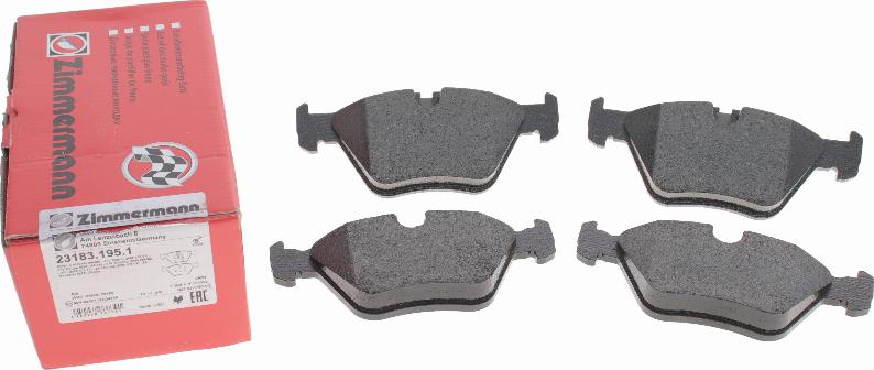 Zimmermann 23183.195.1 - Brake Pad Set, disc brake www.autospares.lv