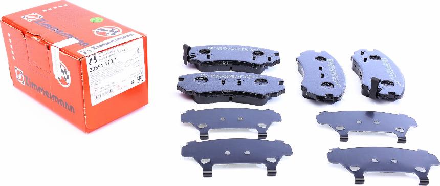 Zimmermann 23891.170.1 - Brake Pad Set, disc brake www.autospares.lv