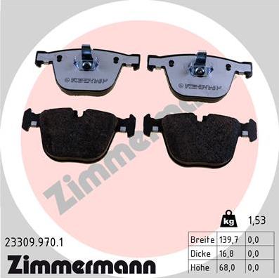 Zimmermann 23309.970.1 - Bremžu uzliku kompl., Disku bremzes www.autospares.lv