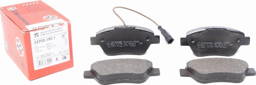 Zimmermann 23705.180.1 - Brake Pad Set, disc brake www.autospares.lv