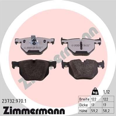 Zimmermann 23732.970.1 - Bremžu uzliku kompl., Disku bremzes www.autospares.lv