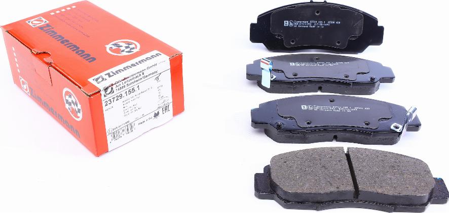 Zimmermann 23729.155.1 - Brake Pad Set, disc brake www.autospares.lv