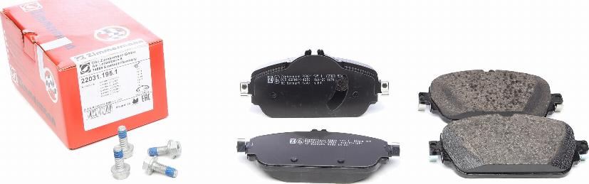 Zimmermann 22031.195.1 - Brake Pad Set, disc brake www.autospares.lv